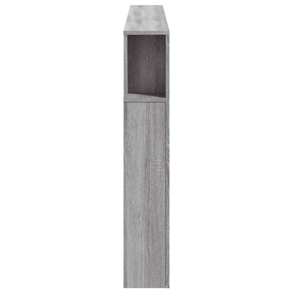 Sengegavl med LED grå sonoma 180x18,5x103,5 cm konstruert tre