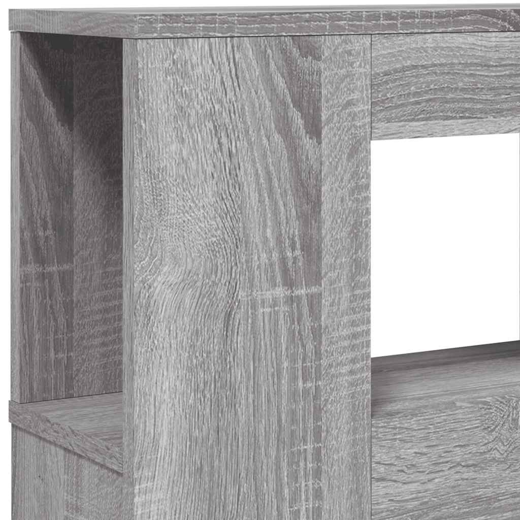 Sengegavl med LED grå sonoma 180x18,5x103,5 cm konstruert tre