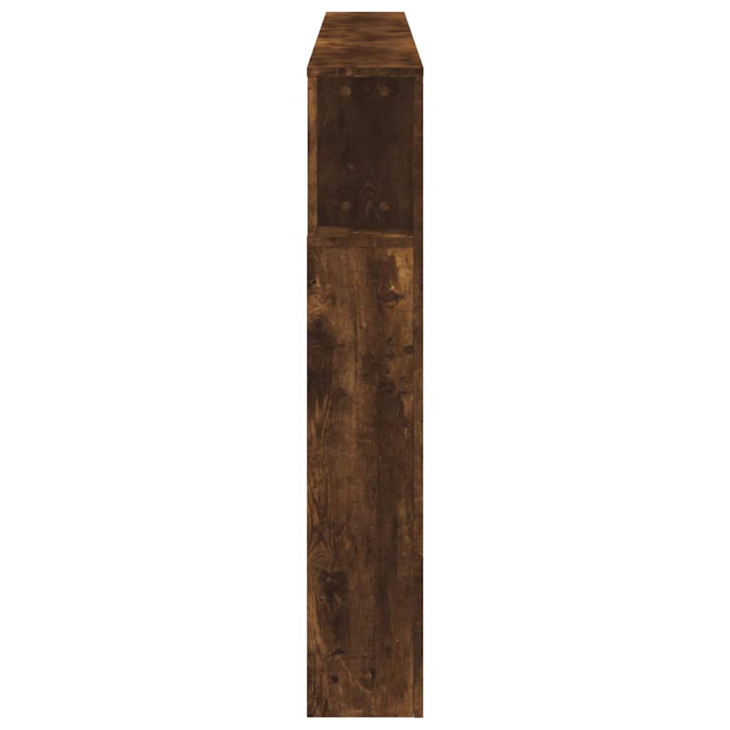 Sengegavl med LED røkt eik 200x18,5x103,5 cm konstruert tre