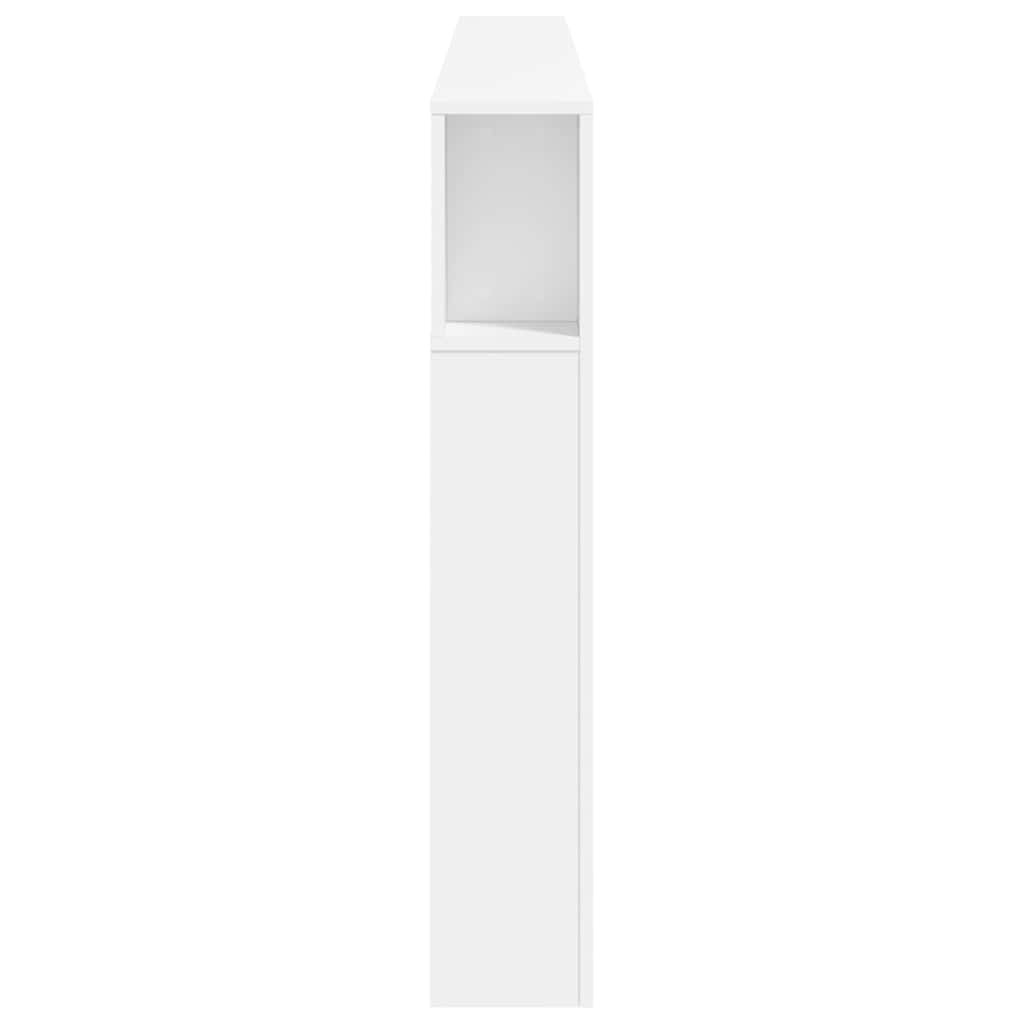 Sengegavl med LED hvit 220x18,5x103,5 cm konstruert tre