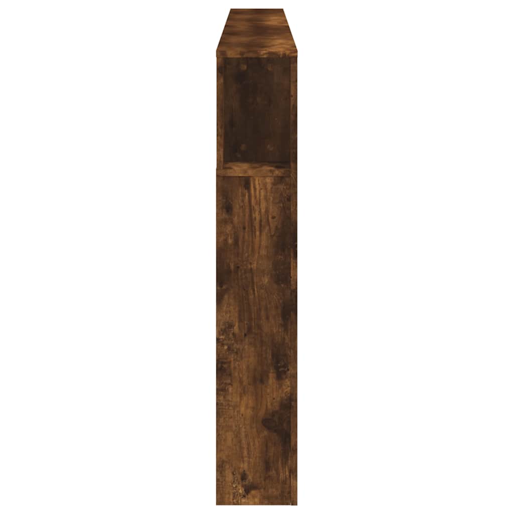 Sengegavl med LED røkt eik 220x18,5x103,5 cm konstruert tre