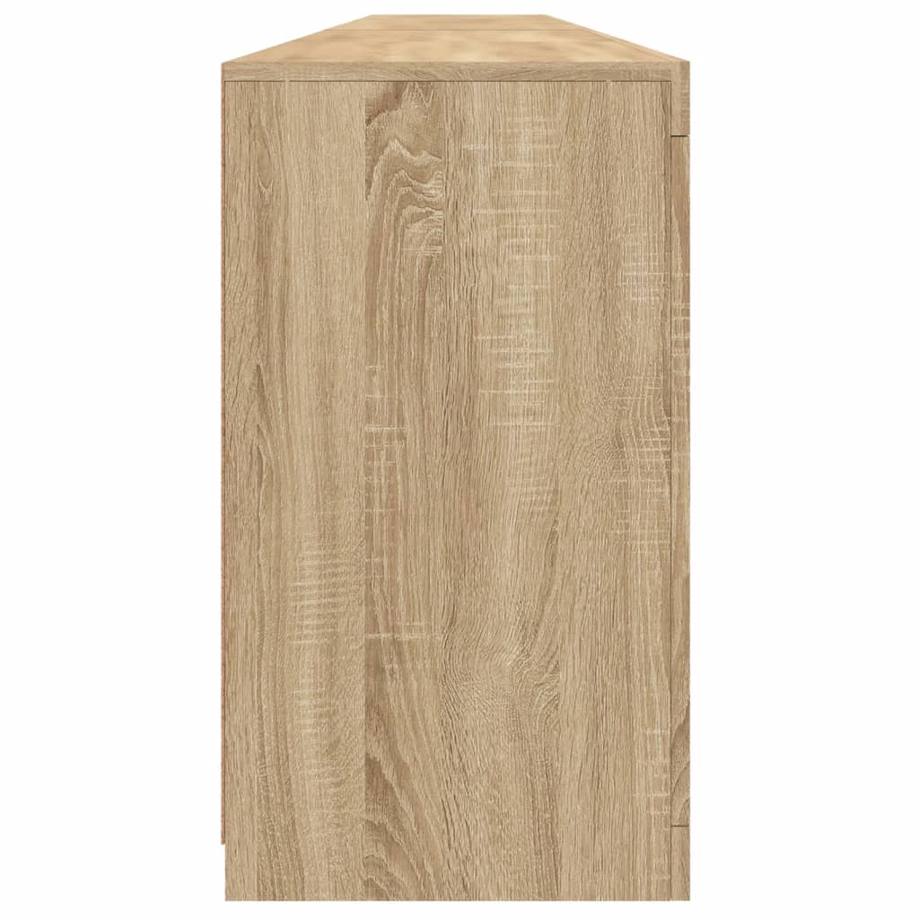 Skjenk med LED-lys sonoma eik 283x37x67 cm vidaXL