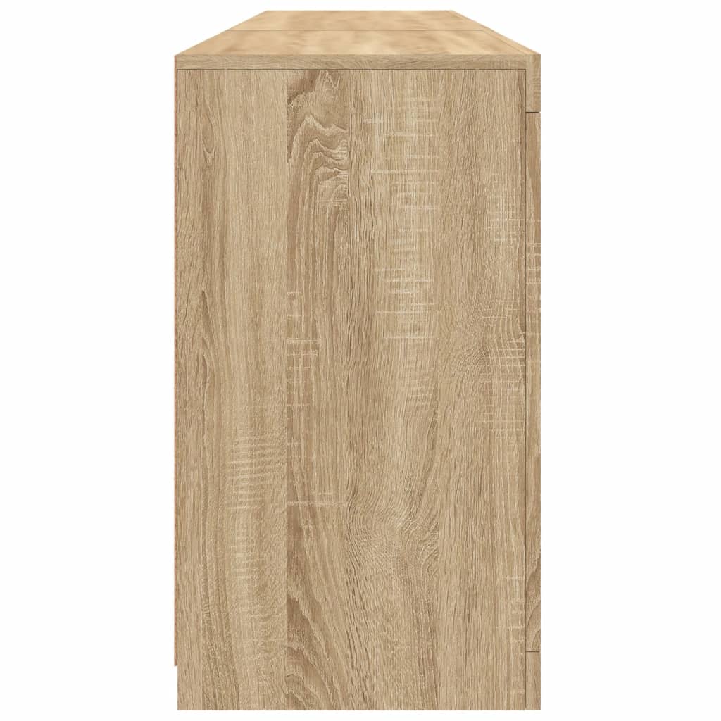 Skjenk med LED-lys sonoma eik 162x37x67 cm vidaXL