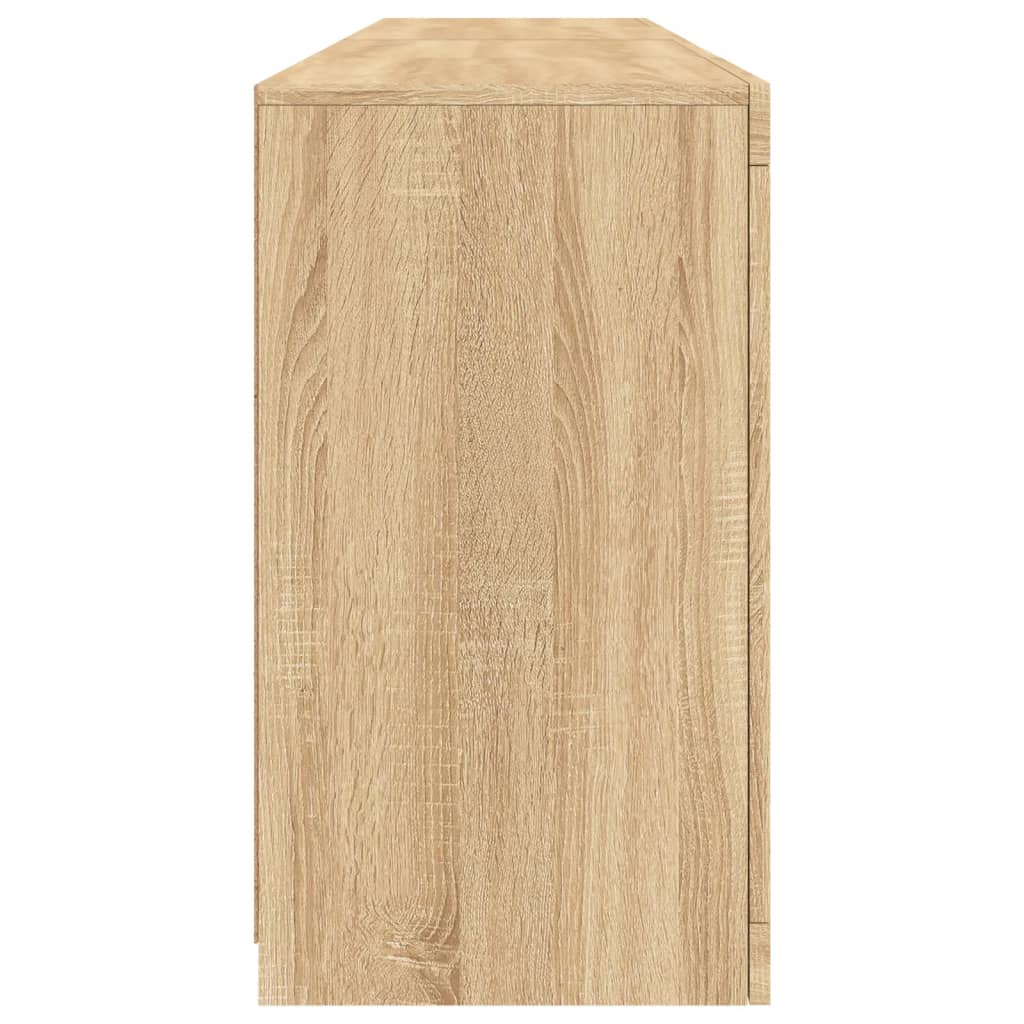 Skjenk med LED-lys sonoma eik 164x37x67 cm