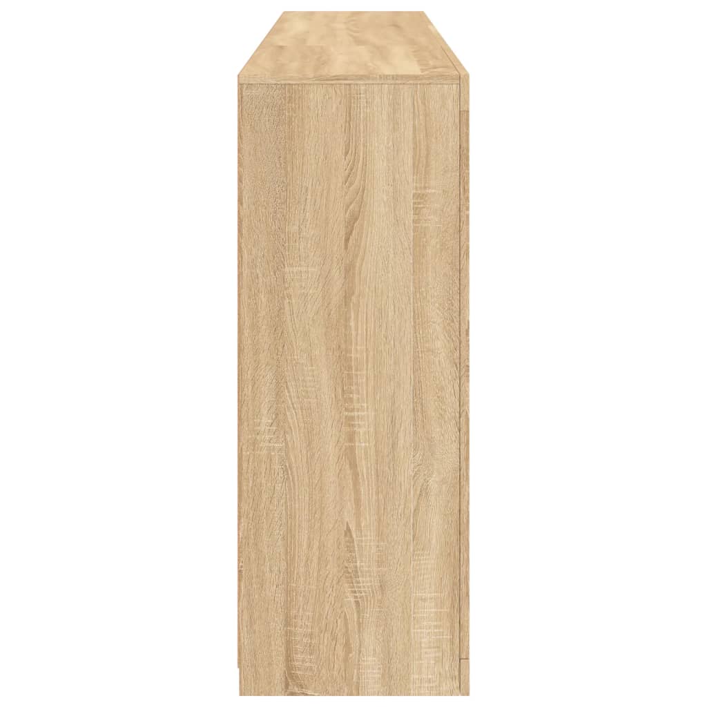 Skjenk med LED-lys sonoma eik 181,5x37x100 cm