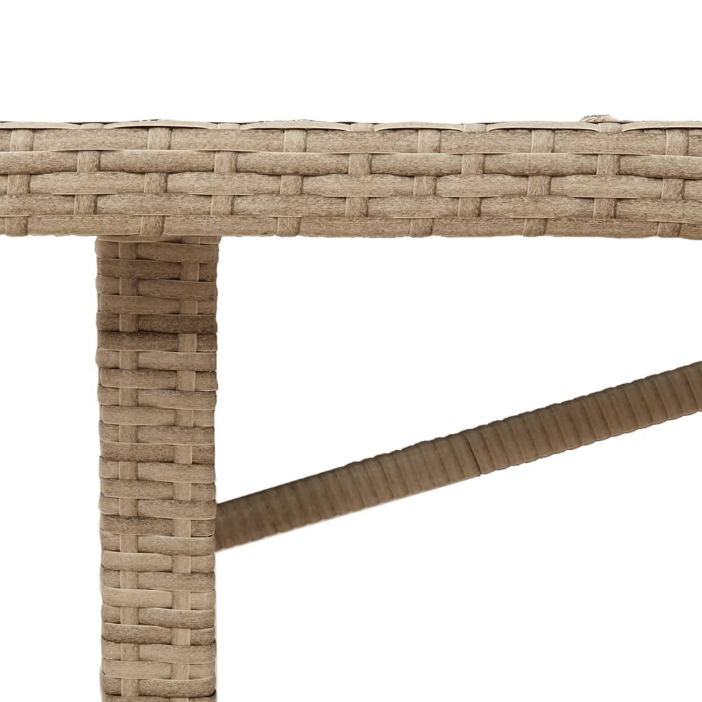 Hagebord med topp i akasietre beige 190x80x74 cm polyrotting vidaXL