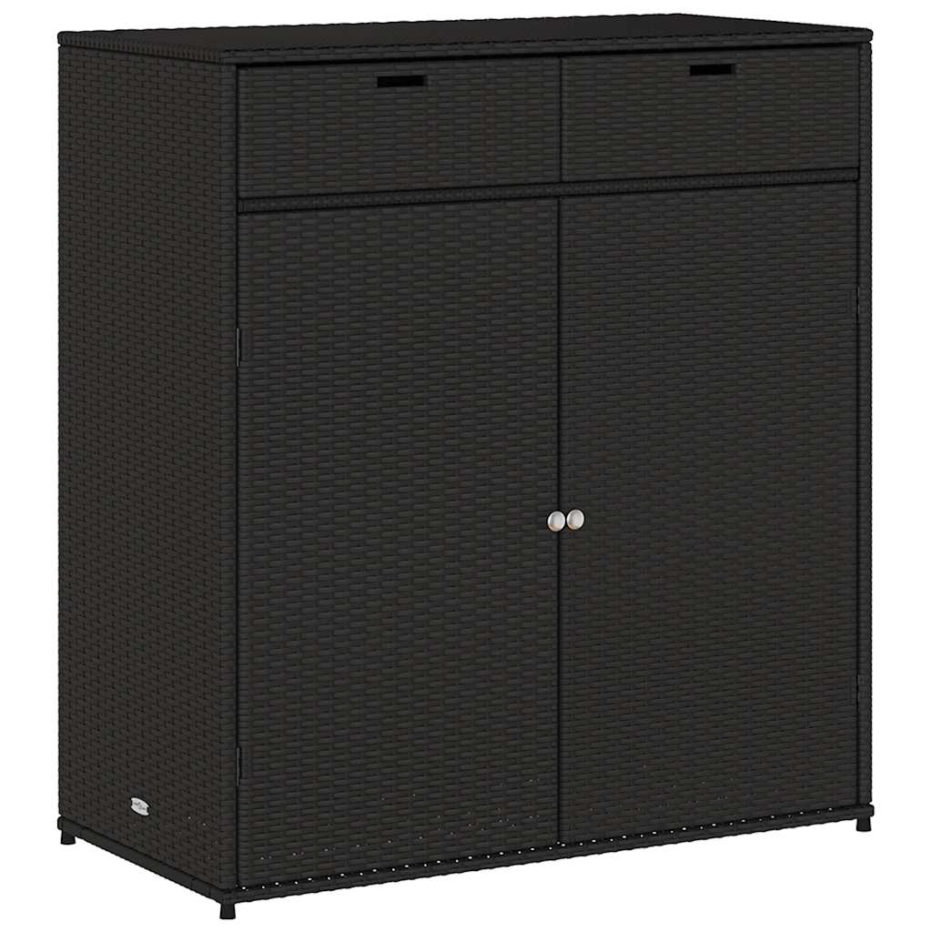 Putekasse svart 105x55x113 cm polyrotting