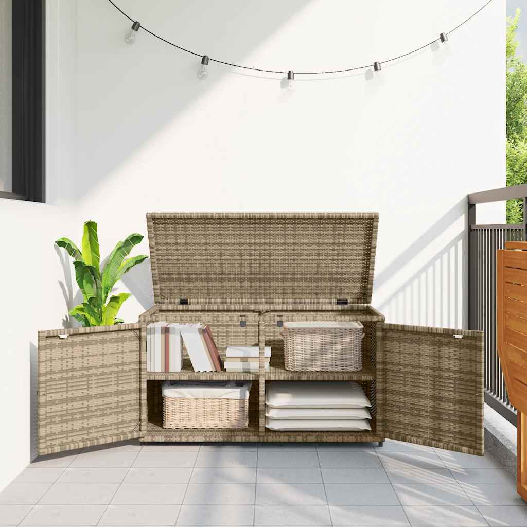 Putekasse beige 110x55x60,5 cm polyrotting