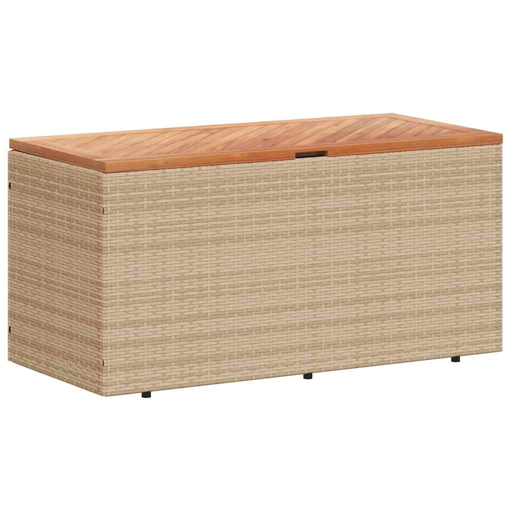 Putekasse beige 110x50x54 cm polyrotting akasie