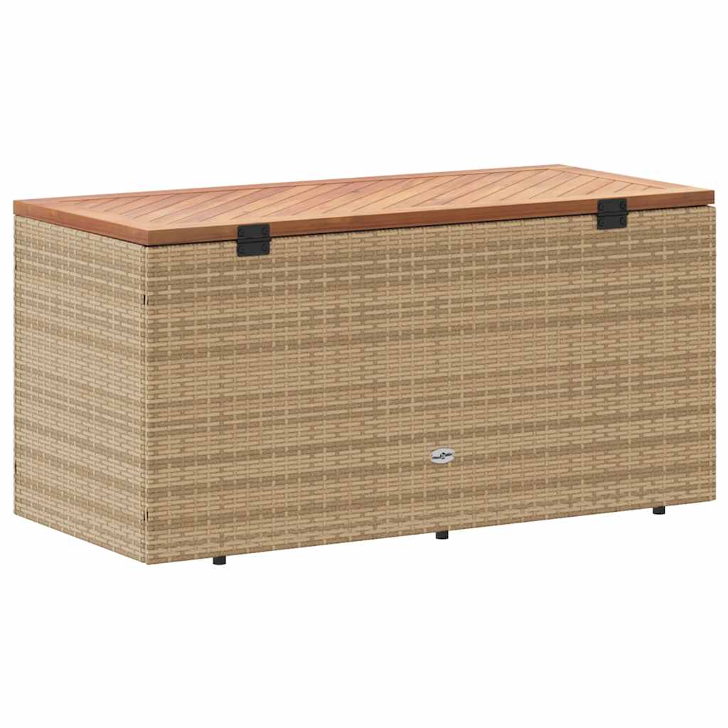 Putekasse beige 110x50x54 cm polyrotting akasie