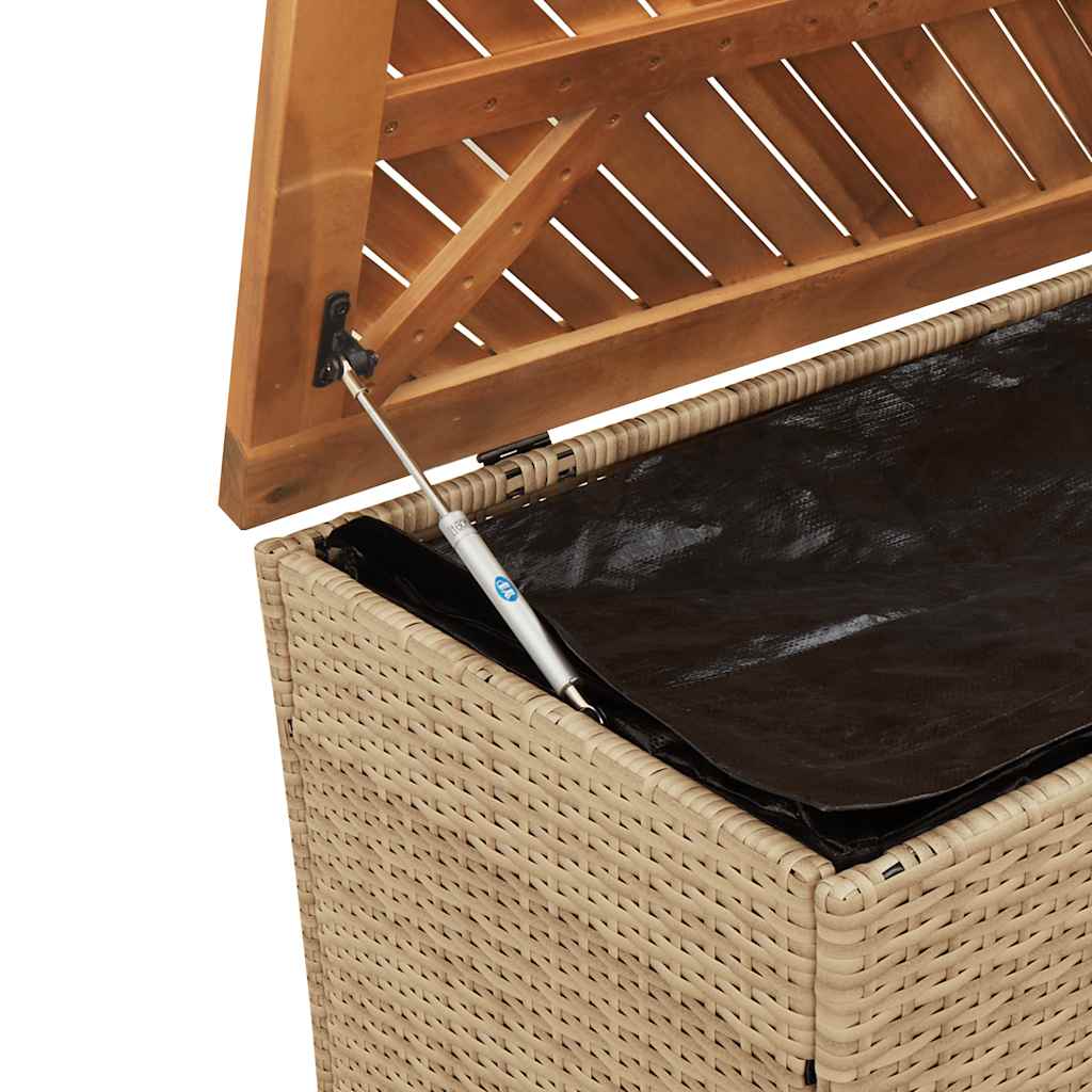 Putekasse beige 110x50x54 cm polyrotting akasie