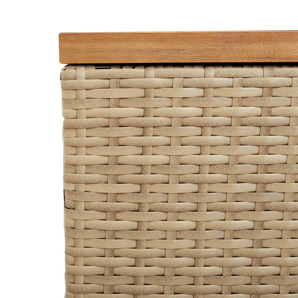 Putekasse beige 110x50x54 cm polyrotting akasie