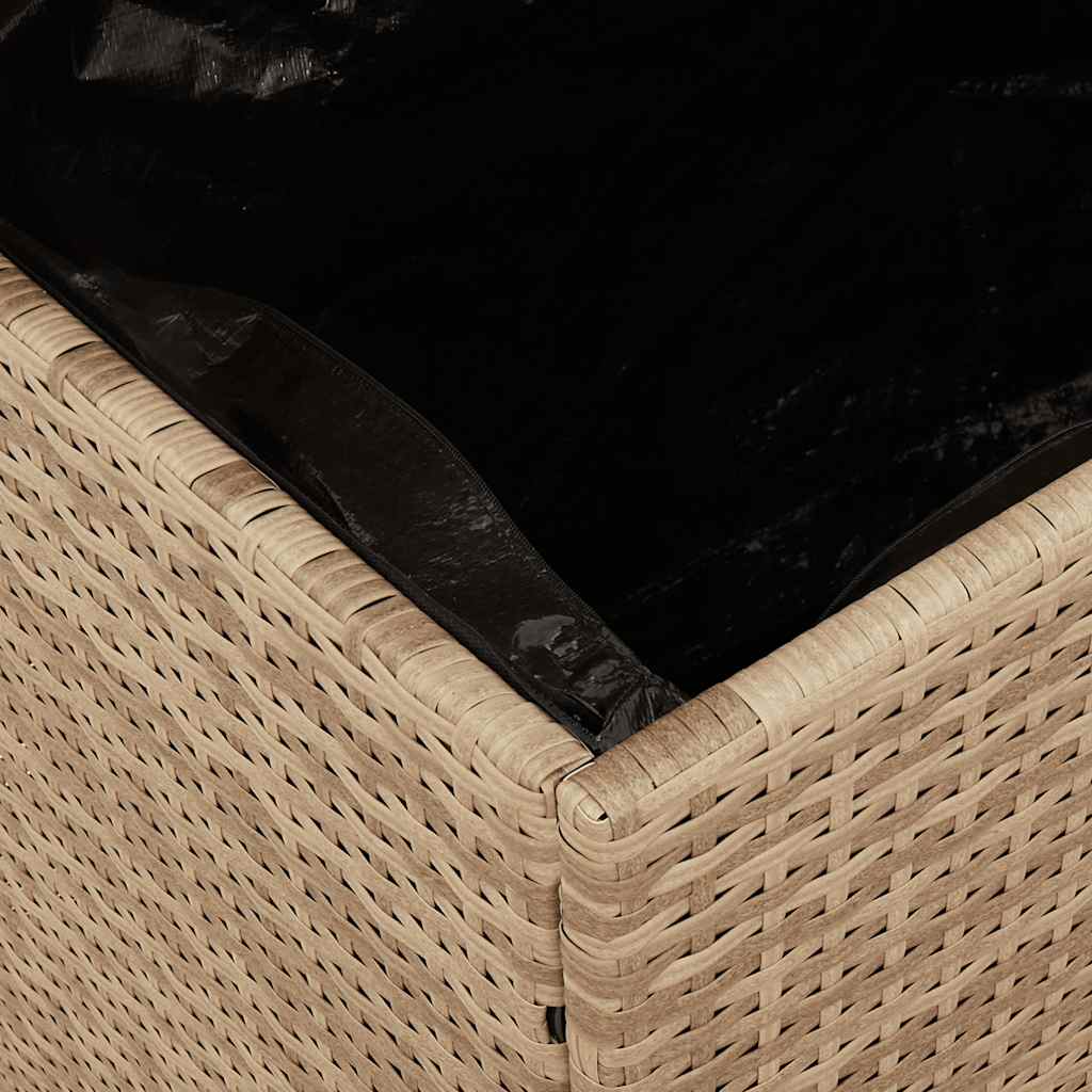 Putekasse beige 110x50x54 cm polyrotting akasie