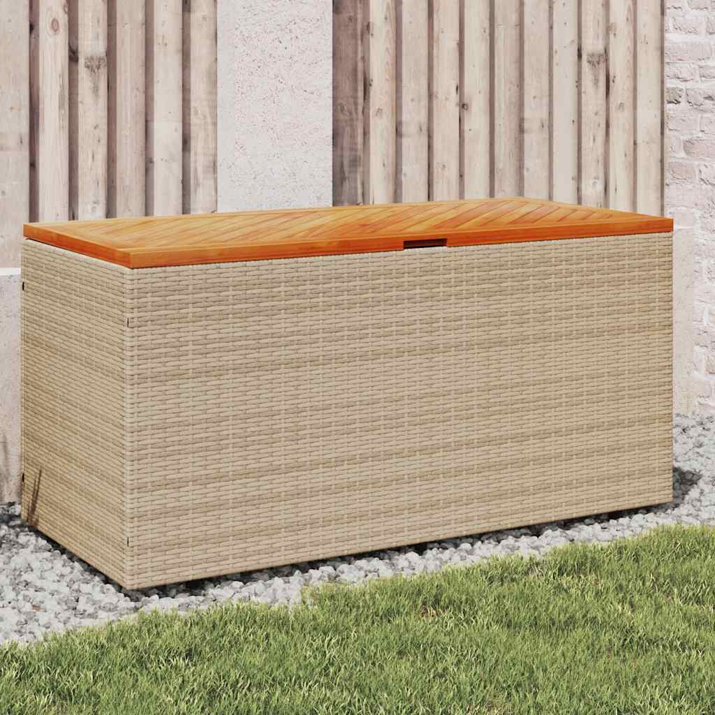Putekasse beige 110x50x54 cm polyrotting akasie