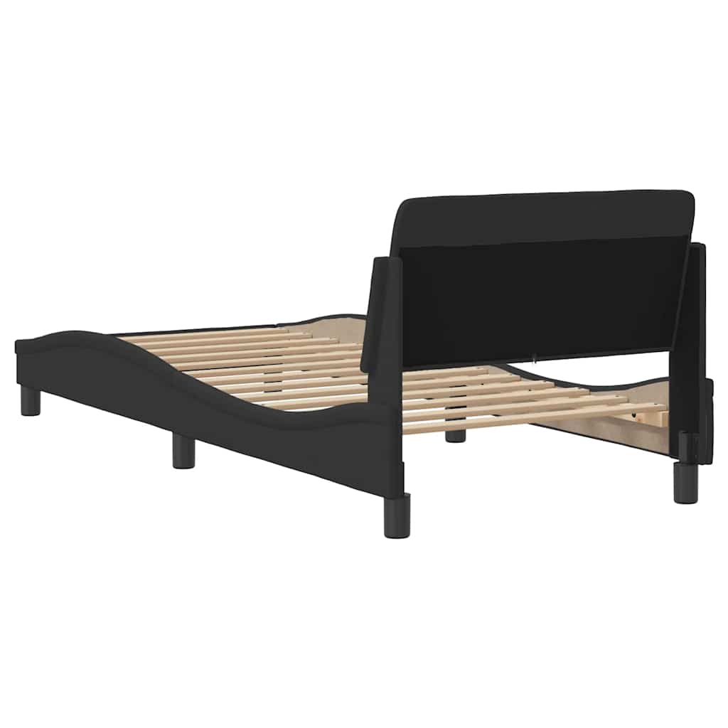 Sengeramme Dover svart 90x190 cm stoff