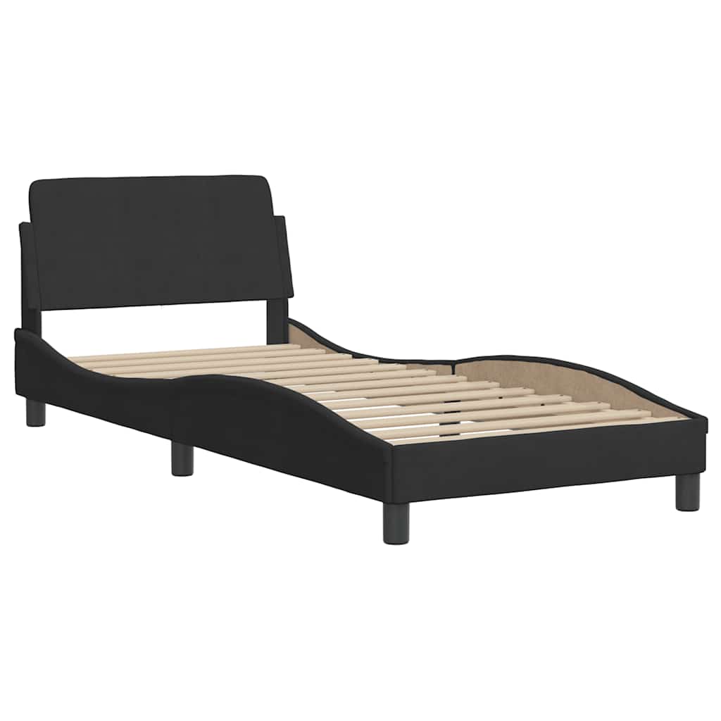 Sengeramme Dover svart 90x190 cm fløyel