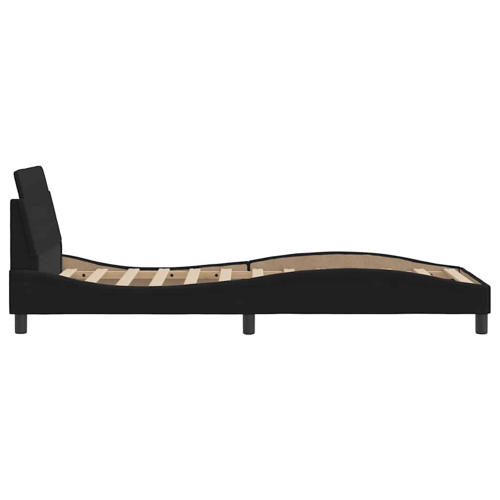 Sengeramme Dover svart 90x190 cm fløyel