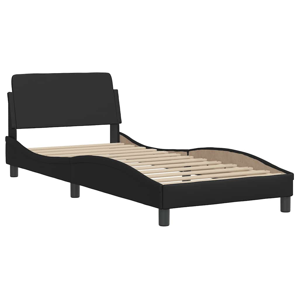 Sengeramme Dover svart 90x190 cm kunstlær