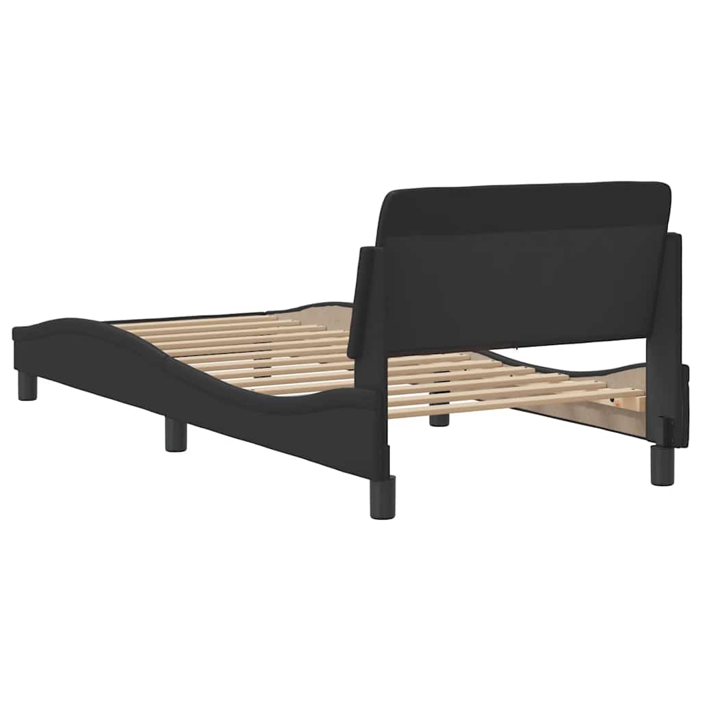 Sengeramme Dover svart 90x190 cm kunstlær