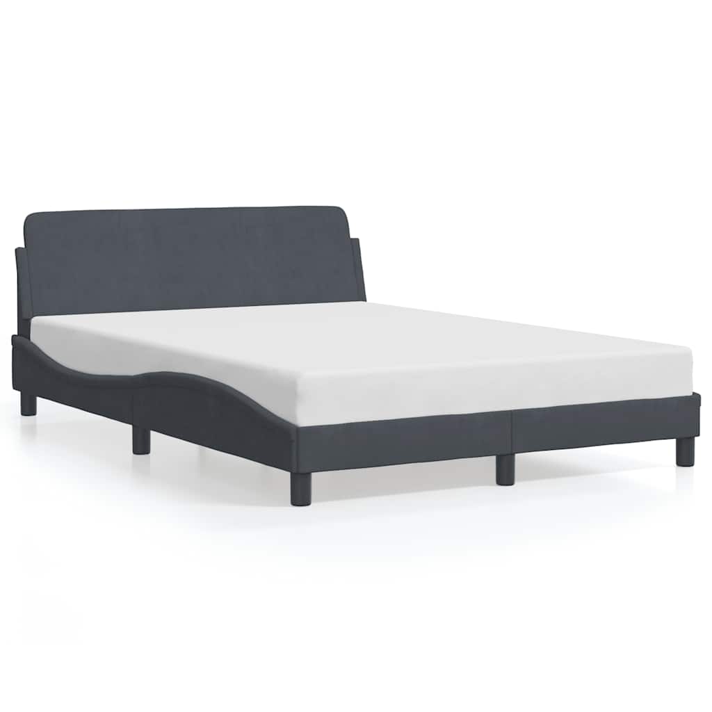 Sengeramme Dover mørkegrå 135x190 cm fløyel