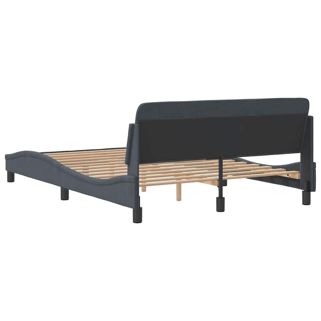 Sengeramme Dover mørkegrå 135x190 cm fløyel