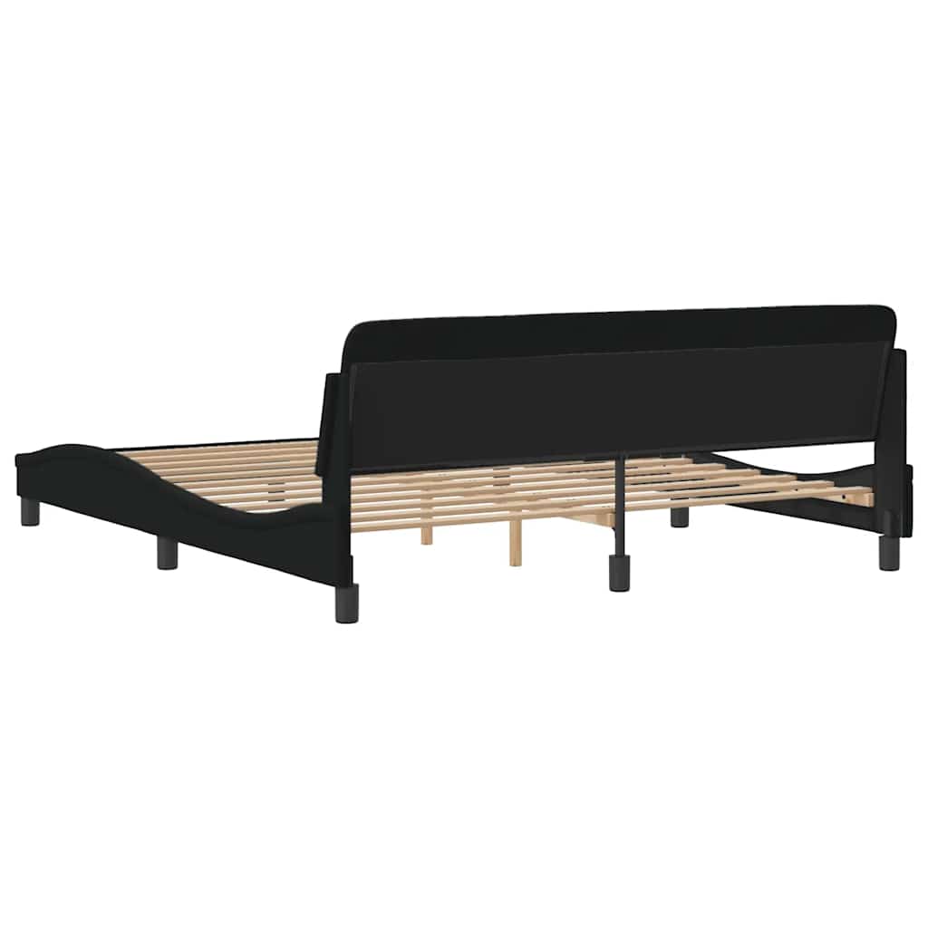 Sengeramme Dover svart 180x200 cm stoff
