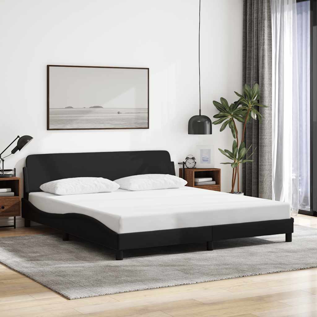 Sengeramme Dover svart 180x200 cm stoff