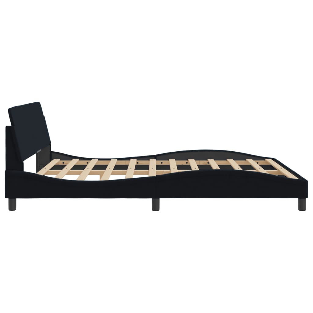 Sengeramme Dover svart 180x200 cm fløyel