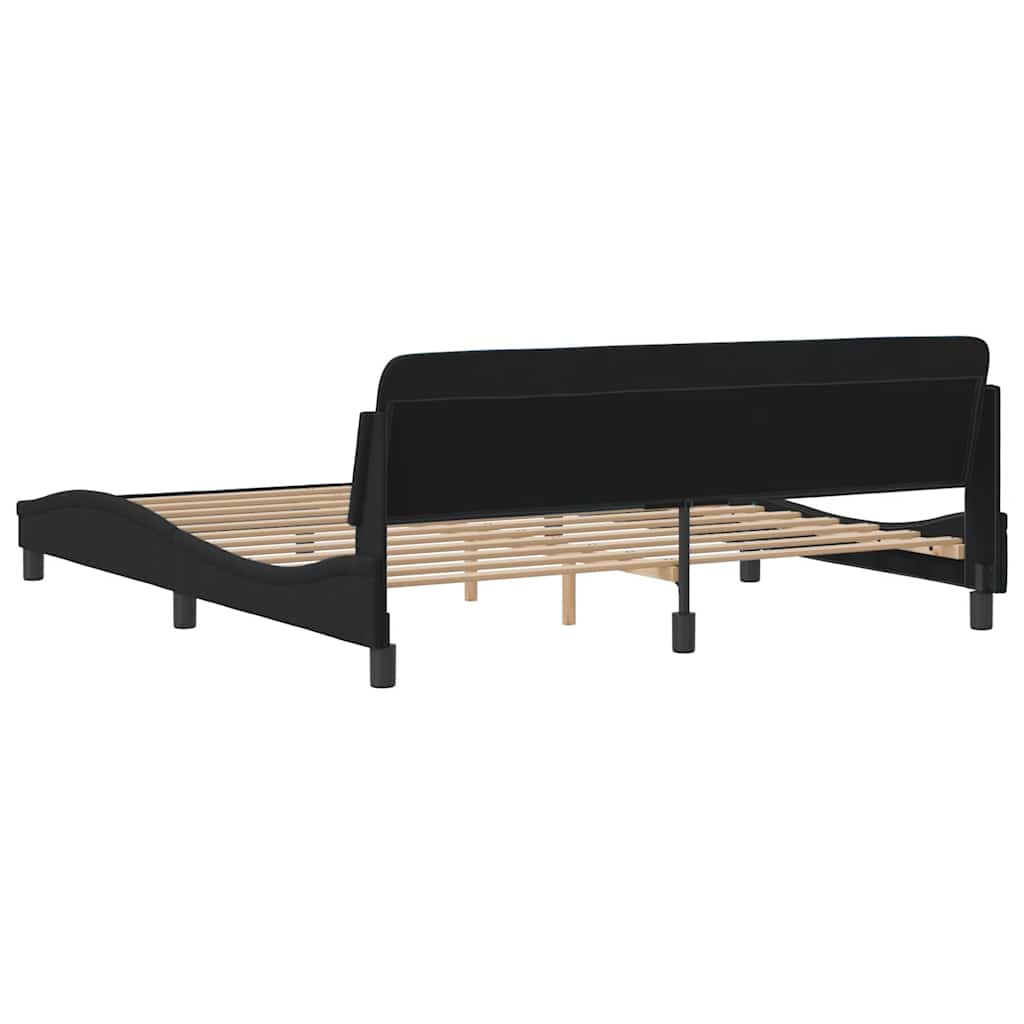 Sengeramme Dover svart 180x200 cm fløyel