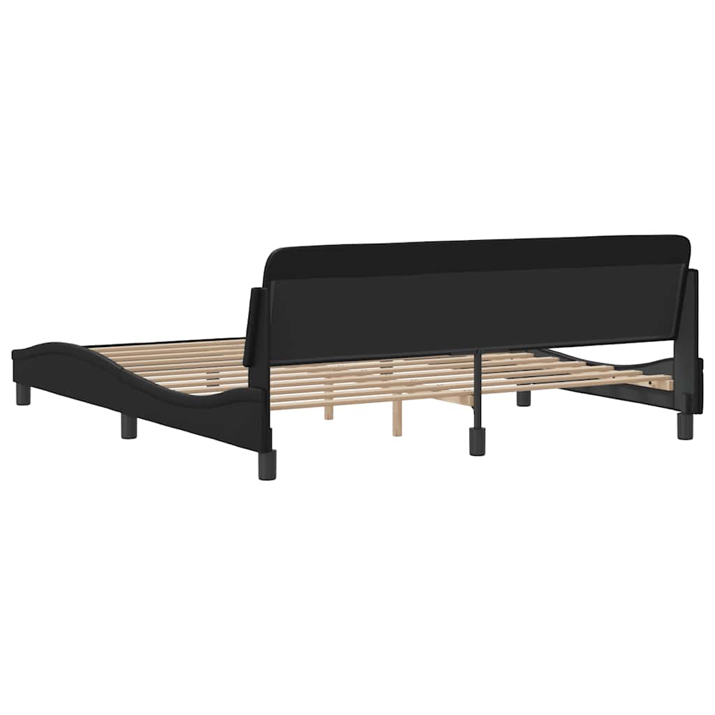 Sengeramme Dover svart 180x200 cm kunstlær