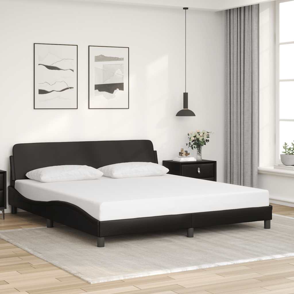 Sengeramme Dover svart 180x200 cm kunstlær