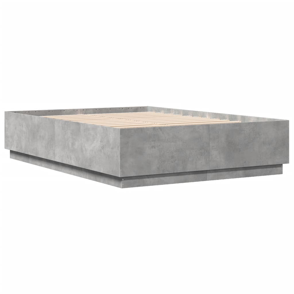 Sengeramme betonggrå 160x200 cm konstruert tre