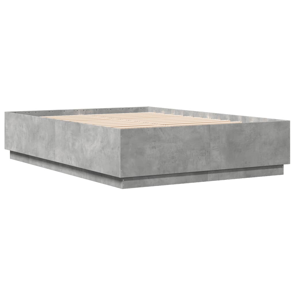 Sengeramme betonggrå 150x200 cm konstruert tre