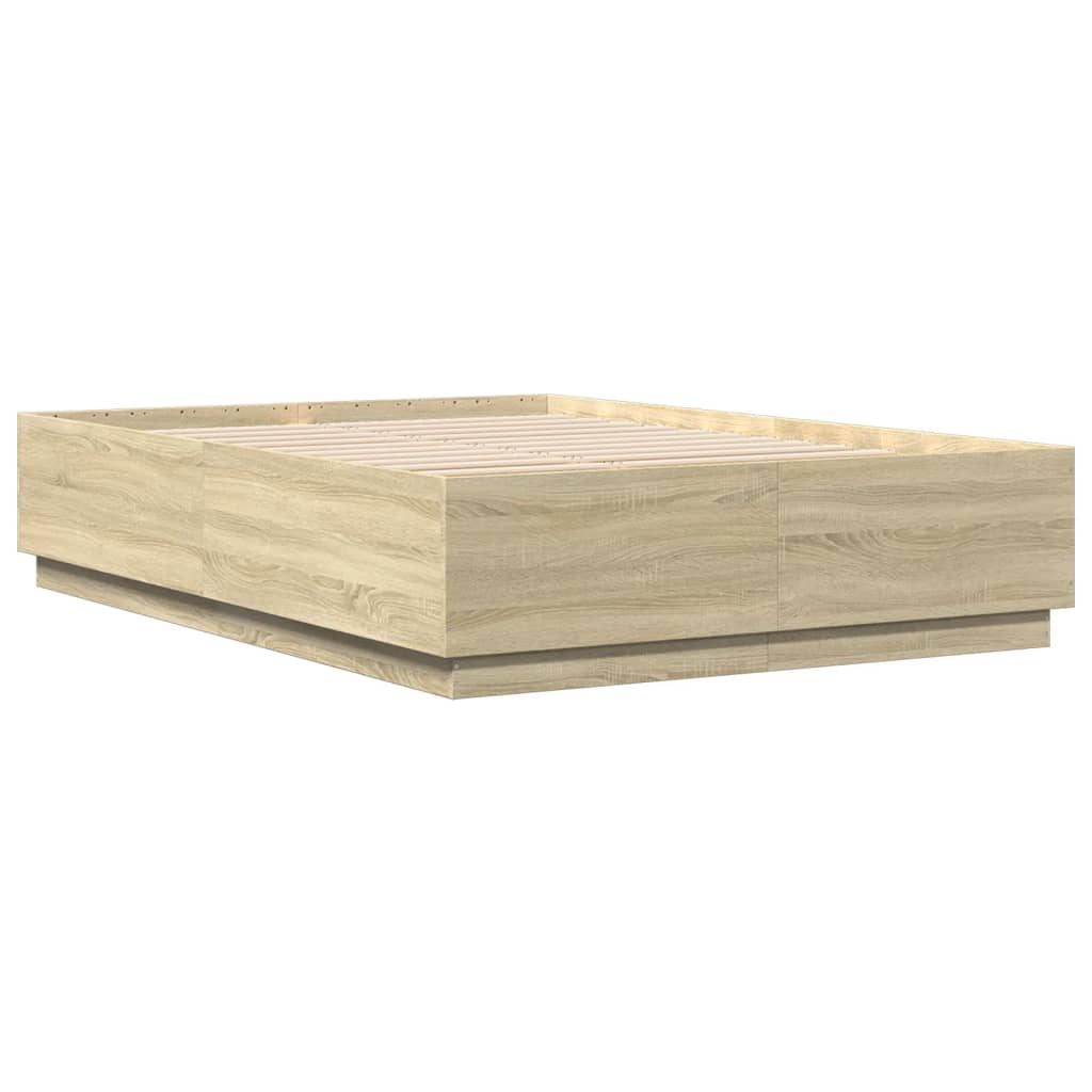 Sengeramme sonoma eik 140x200 cm konstruert tre