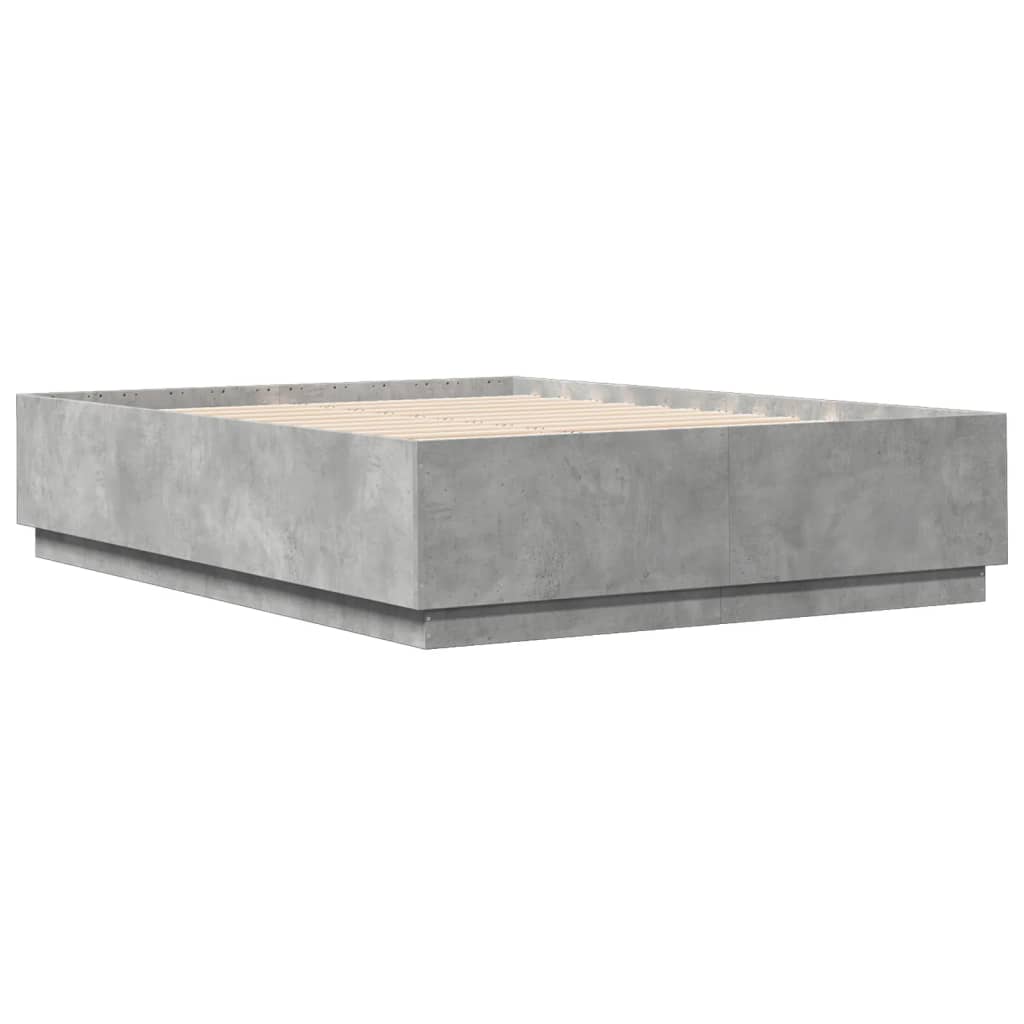 Sengeramme betonggrå 120x200 cm konstruert tre