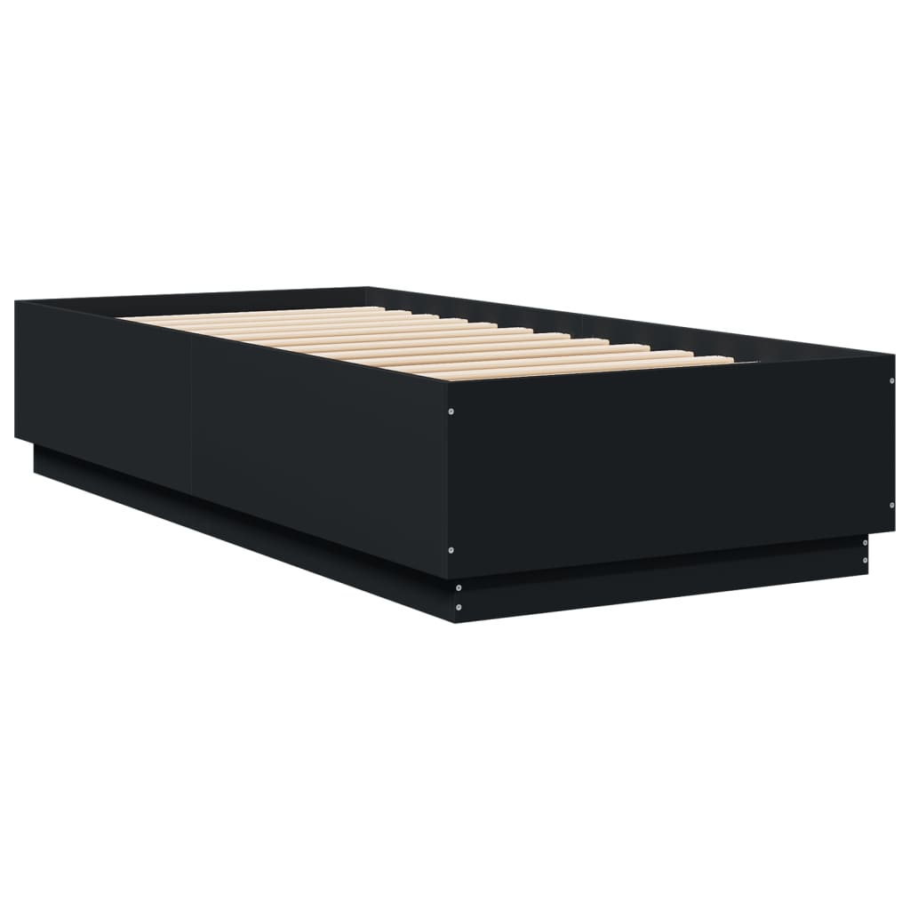 Sengeramme svart 100x200 cm konstruert tre