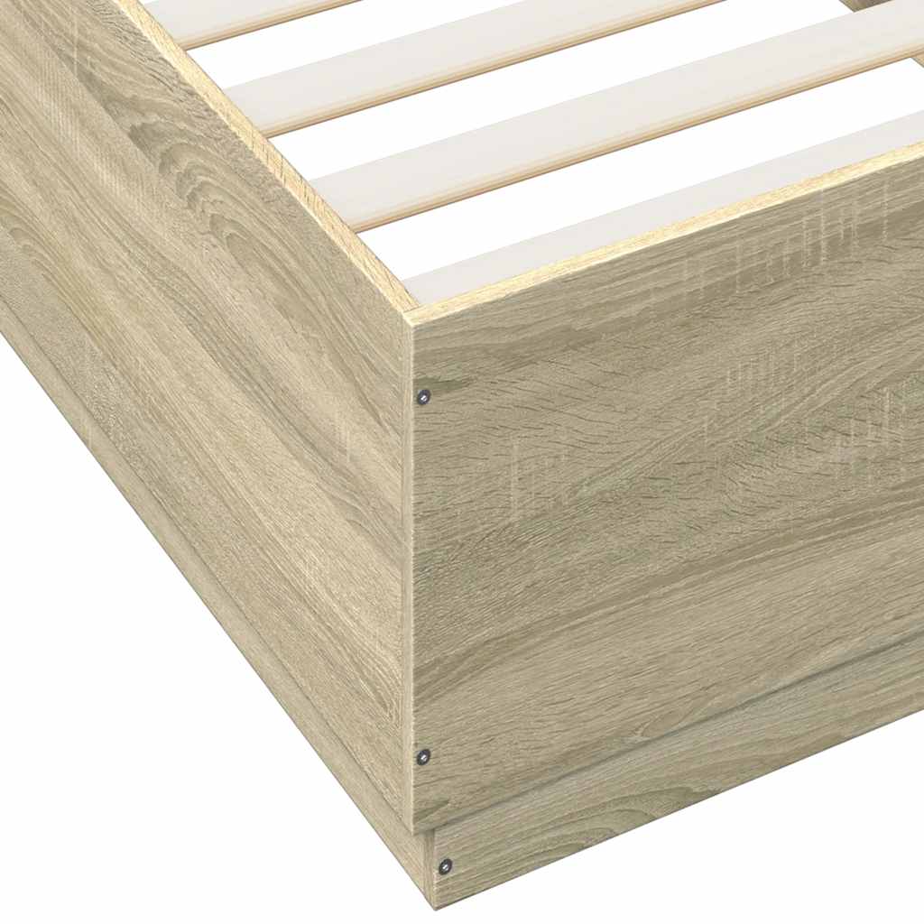 Sengeramme sonoma eik 100x200 cm konstruert tre