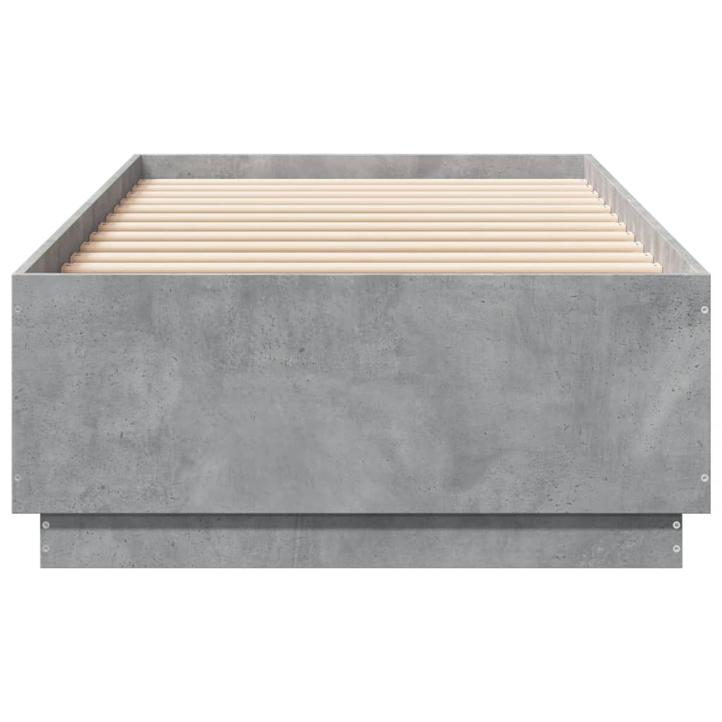 Sengeramme betonggrå 90x200 cm konstruert tre