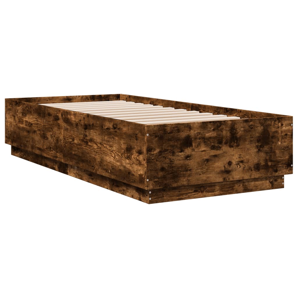Sengeramme røkt eik 90x200 cm konstruert tre