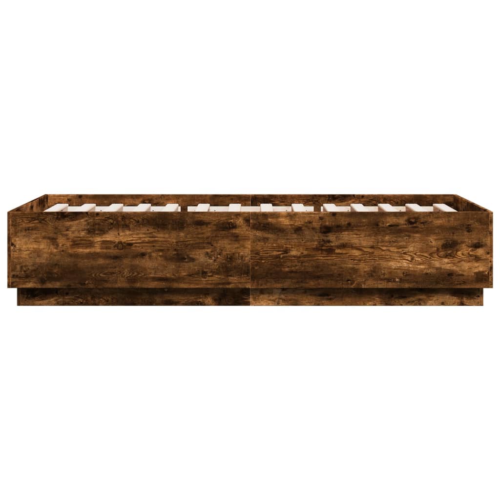 Sengeramme røkt eik 90x200 cm konstruert tre
