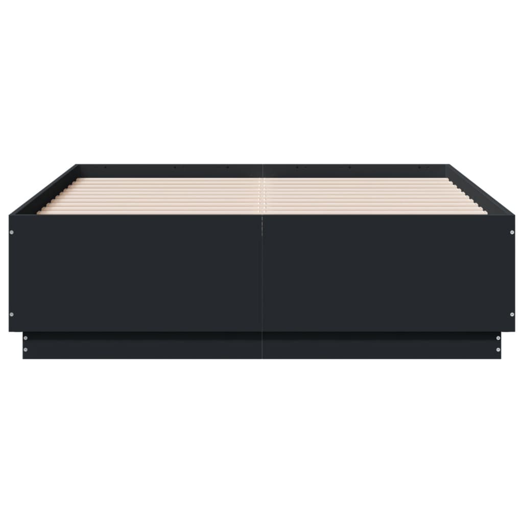 Sengeramme svart 135x190 cm konstruert tre