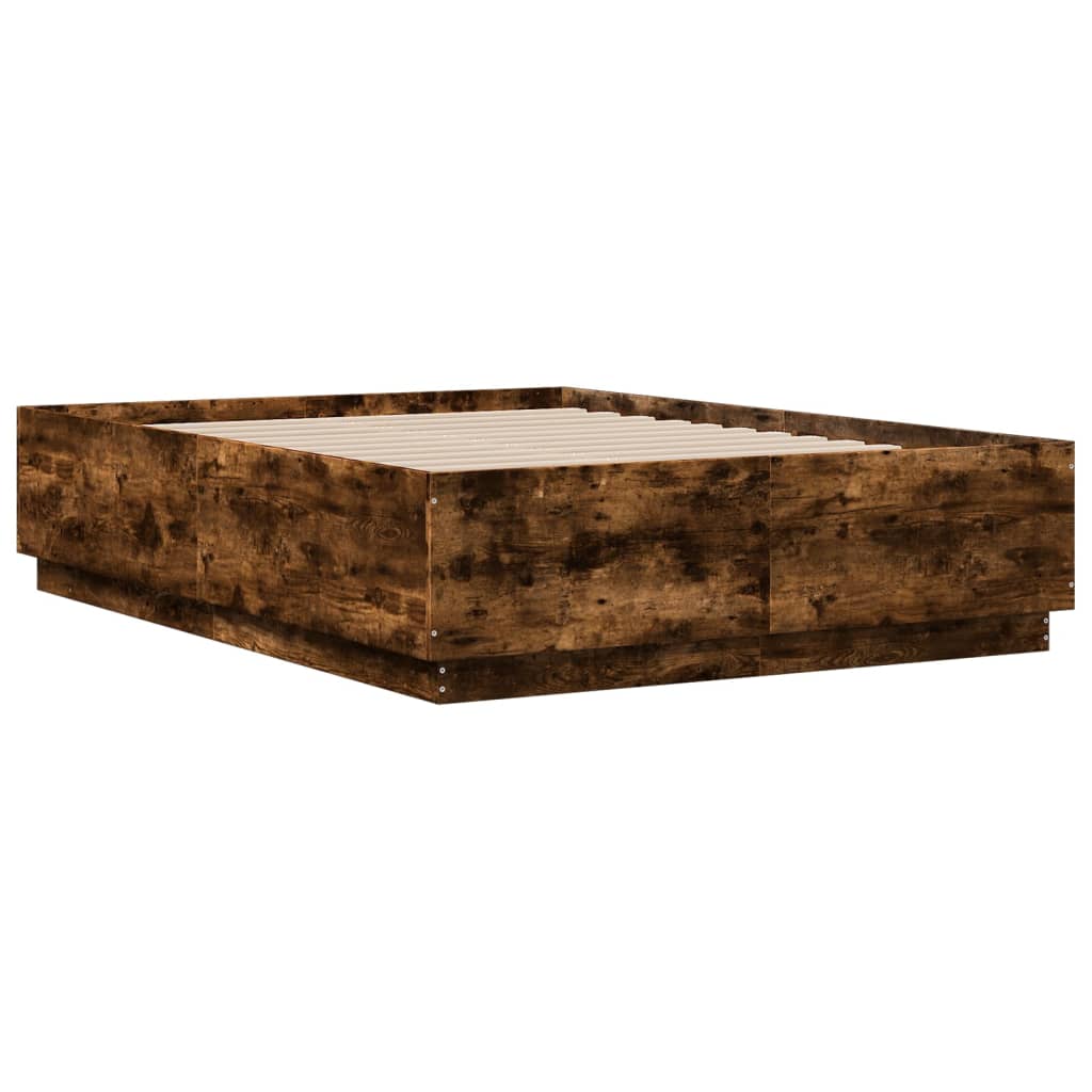 Sengeramme røkt eik 135x190 cm konstruert tre