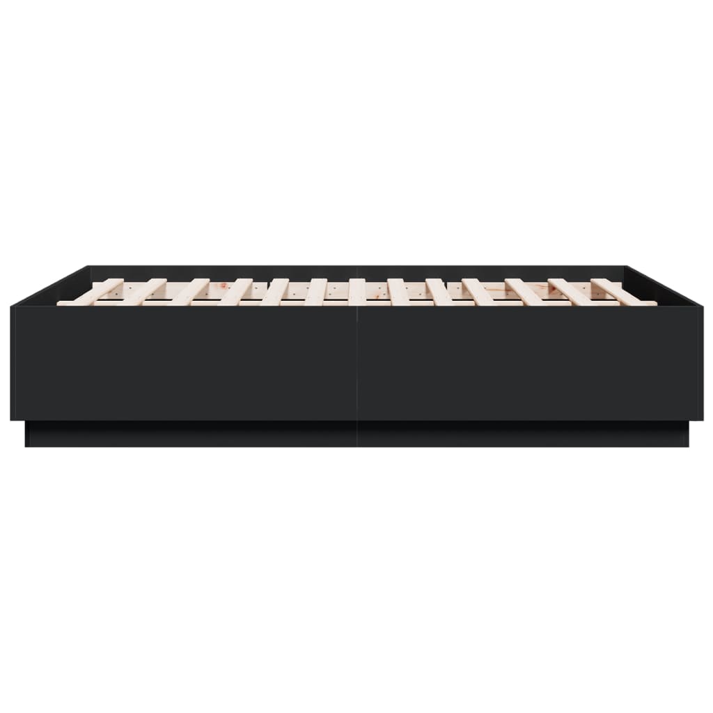 Sengeramme svart 120x190 cm konstruert tre