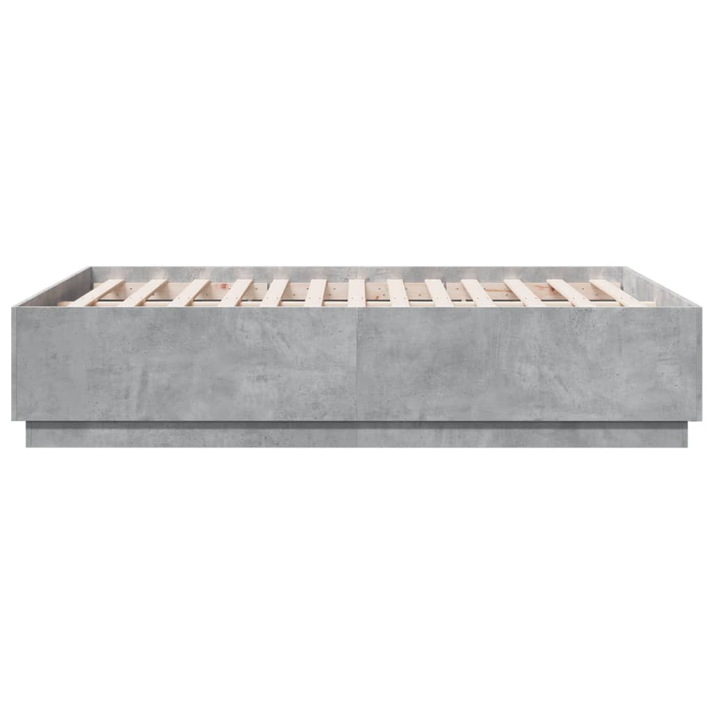 Sengeramme betonggrå 120x190 cm konstruert tre