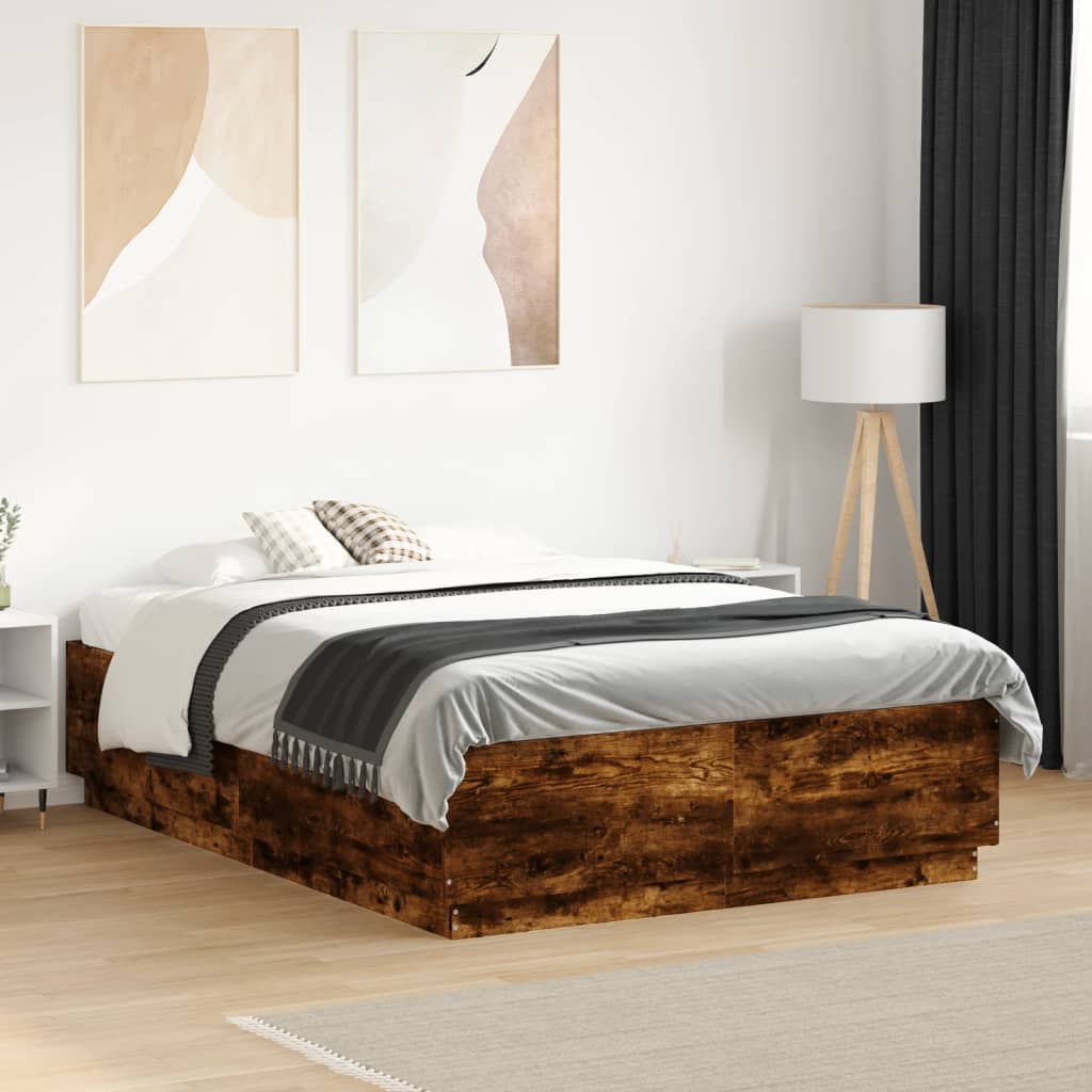 Sengeramme røkt eik 120x190 cm konstruert tre