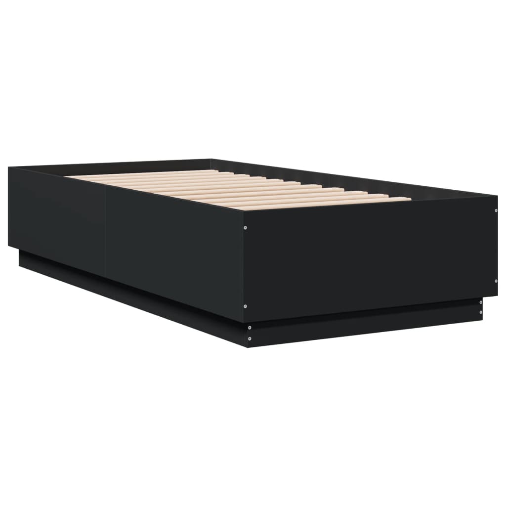 Sengeramme svart 75x190 cm konstruert tre