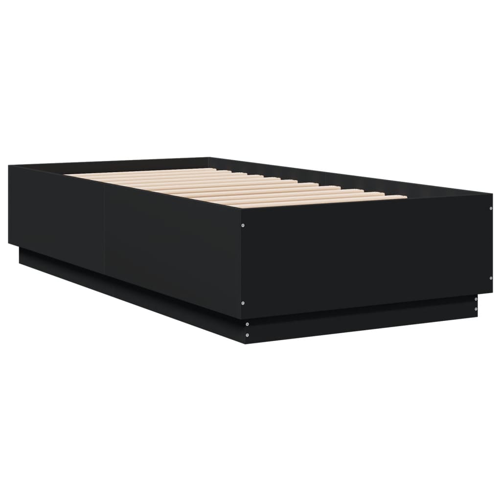 Sengeramme svart 75x190 cm konstruert tre