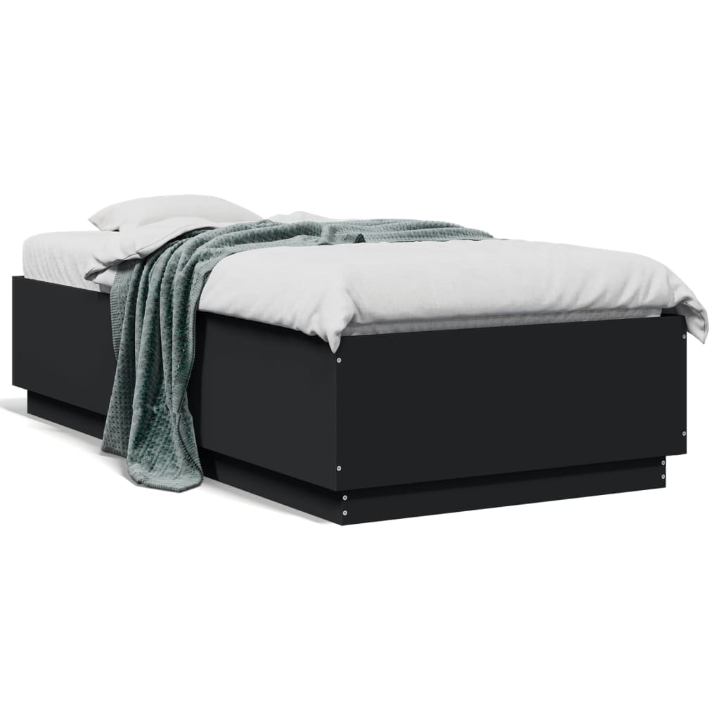 Sengeramme svart 75x190 cm konstruert tre