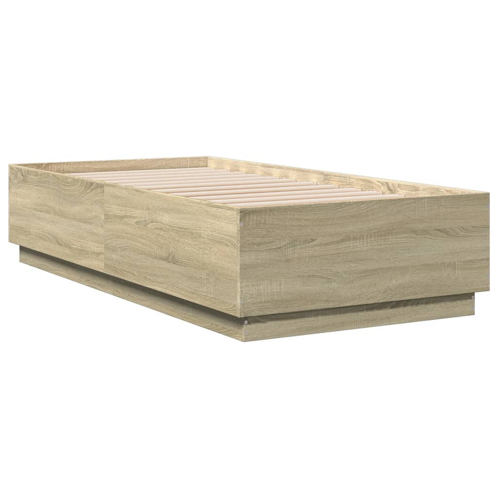 Sengeramme sonoma eik 75x190 cm konstruert tre