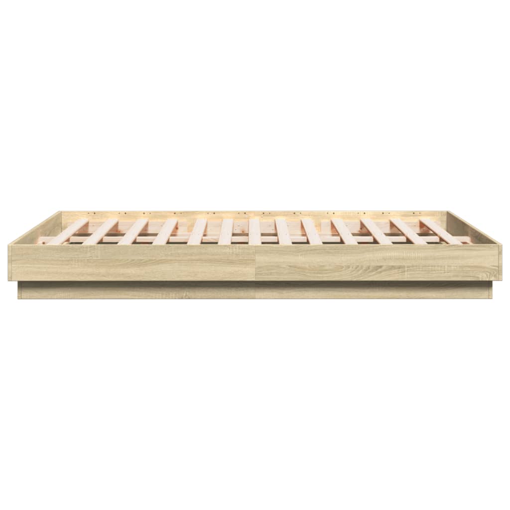 Sengeramme sonoma eik 120x200 cm konstruert tre